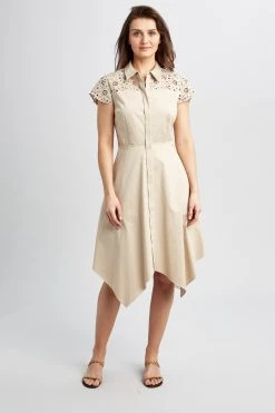 Elie Tahari Jane Laser-Cut Dress