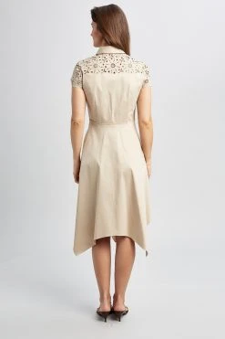 Elie Tahari Jane Laser-Cut Dress