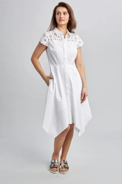 Elie Tahari Jane Laser-Cut Dress