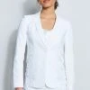 Elie Tahari Lace Insert Linen Jacket Jackets & Blazers 1 Elie Tahari Lace Insert Linen Jacket Jackets & Blazers
