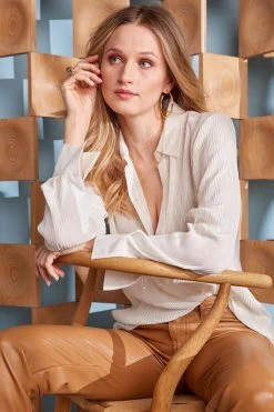 Elie Tahari Tops Pleated Shirt