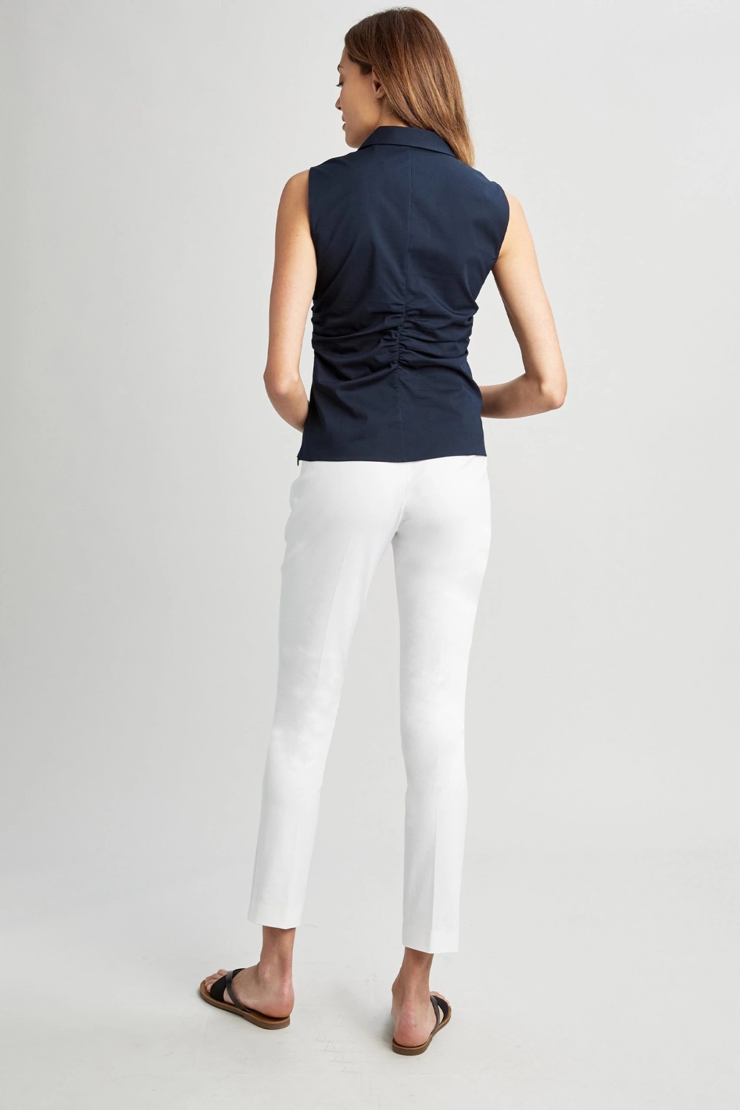 Elie Tahari Sleeveless Ruched Shirt 7 Elie Tahari Sleeveless Ruched Shirt