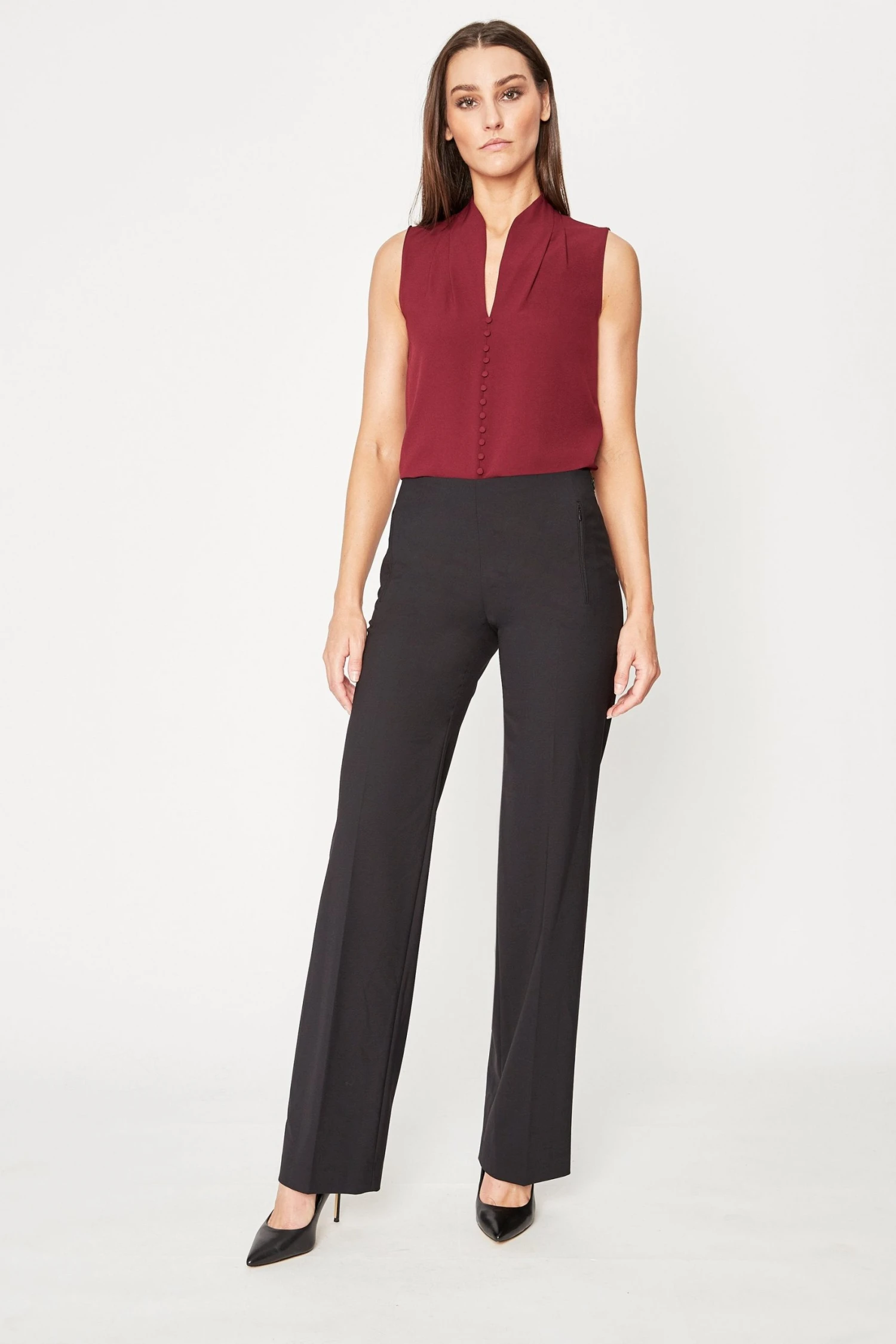 Elie Tahari Pants Odette Wide-Leg Pant 6 Elie Tahari Pants Odette Wide-Leg Pant
