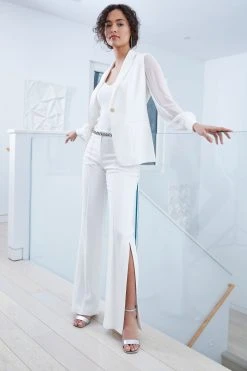 Elie Tahari Chiffon Sleeve Blazer Jackets & Blazers 17 Elie Tahari Chiffon Sleeve Blazer Jackets & Blazers
