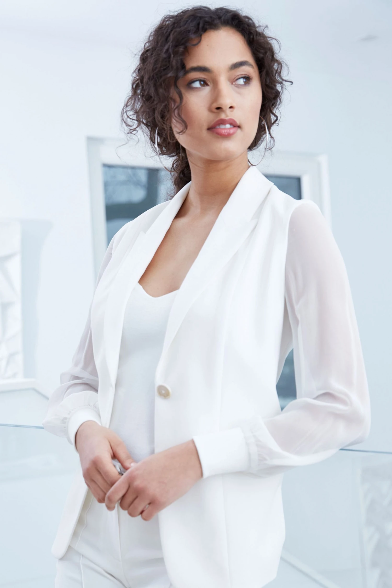 Elie Tahari Chiffon Sleeve Blazer Jackets & Blazers 3 Elie Tahari Chiffon Sleeve Blazer Jackets & Blazers