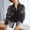 Elie Tahari Crinkle Galaxy Shirt Tops 1 Elie Tahari Crinkle Galaxy Shirt Tops