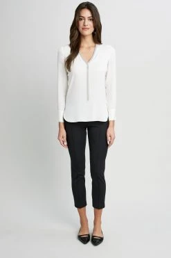 Elie Tahari Tops Long Sleeve Chain Shirt