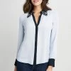 Elie Tahari Embroidered Collar Shirt Tops 1 Elie Tahari Embroidered Collar Shirt Tops
