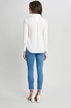 Elie Tahari Embroidered Collar Shirt