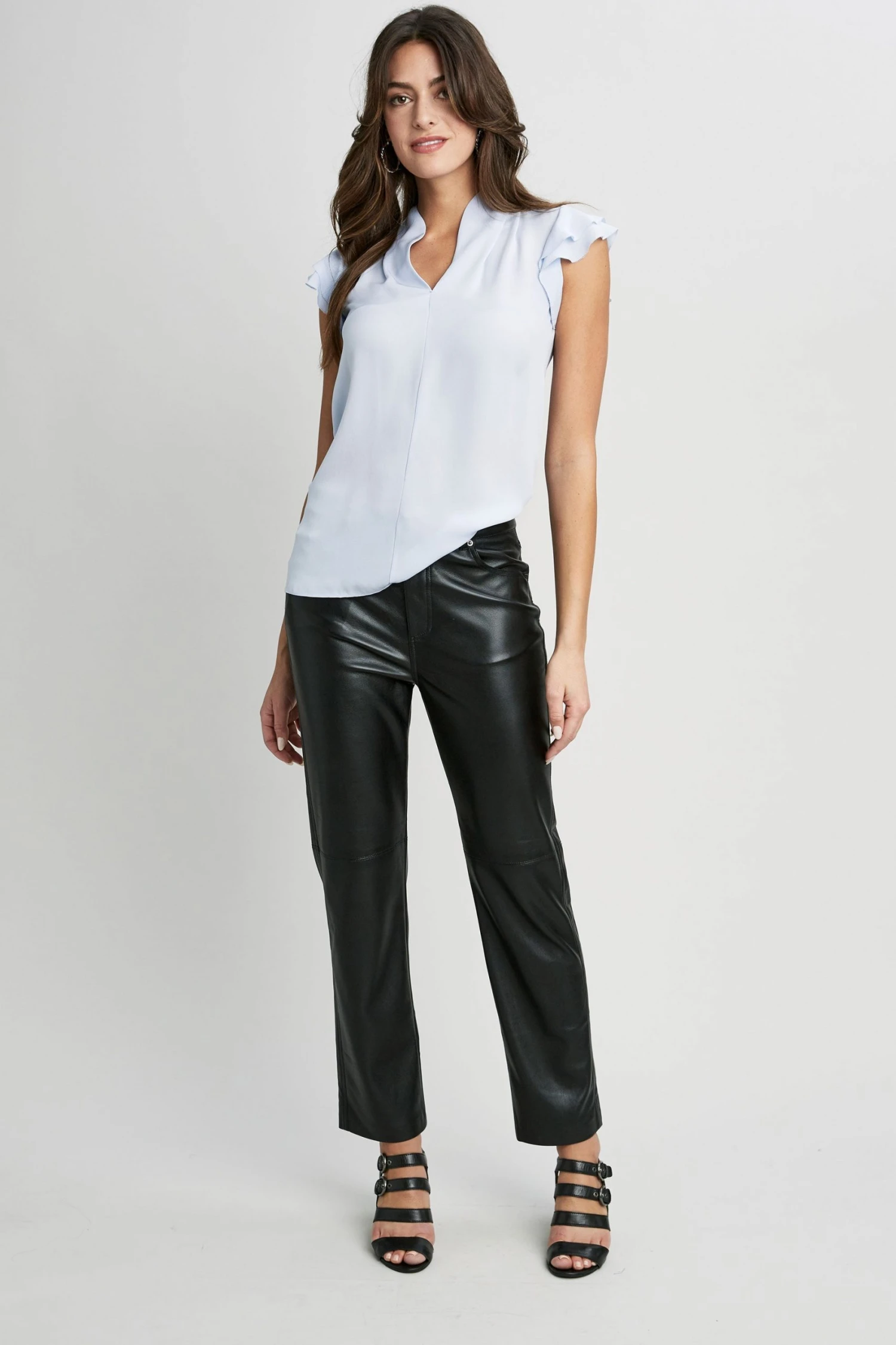 Elie Tahari Flutter Sleeve Shirt Tops 5 Elie Tahari Flutter Sleeve Shirt Tops