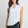 Elie Tahari Flutter Sleeve Shirt Tops 2 Elie Tahari Flutter Sleeve Shirt Tops