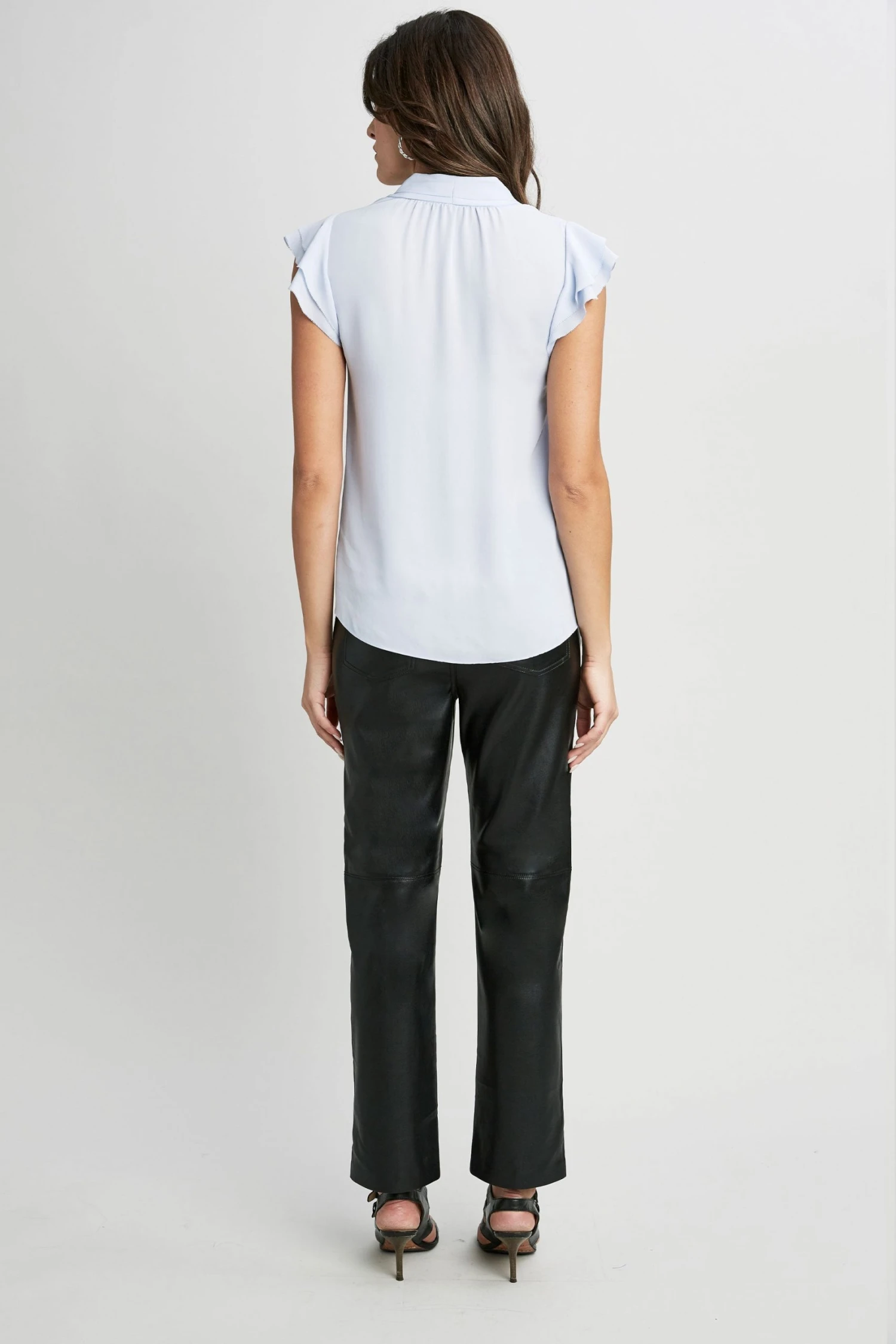 Elie Tahari Flutter Sleeve Shirt Tops 6 Elie Tahari Flutter Sleeve Shirt Tops