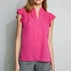 Elie Tahari Flutter Sleeve Shirt 2 Elie Tahari Flutter Sleeve Shirt