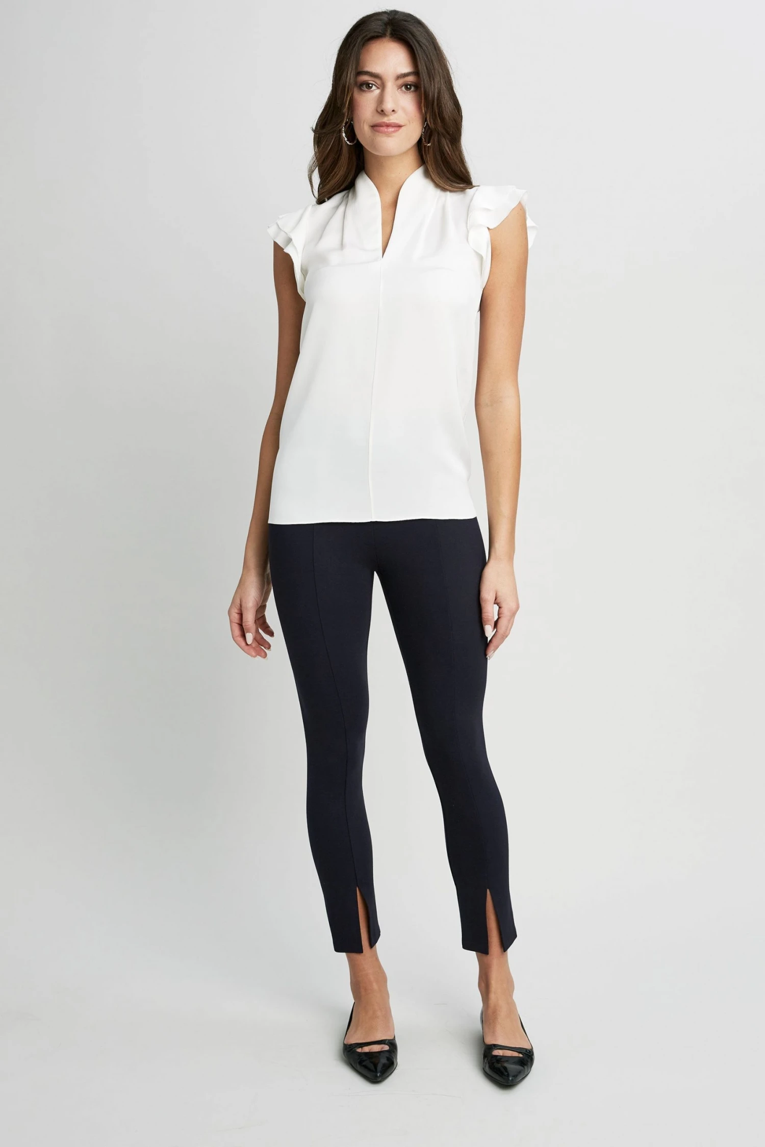 Elie Tahari Flutter Sleeve Shirt 4 Elie Tahari Flutter Sleeve Shirt