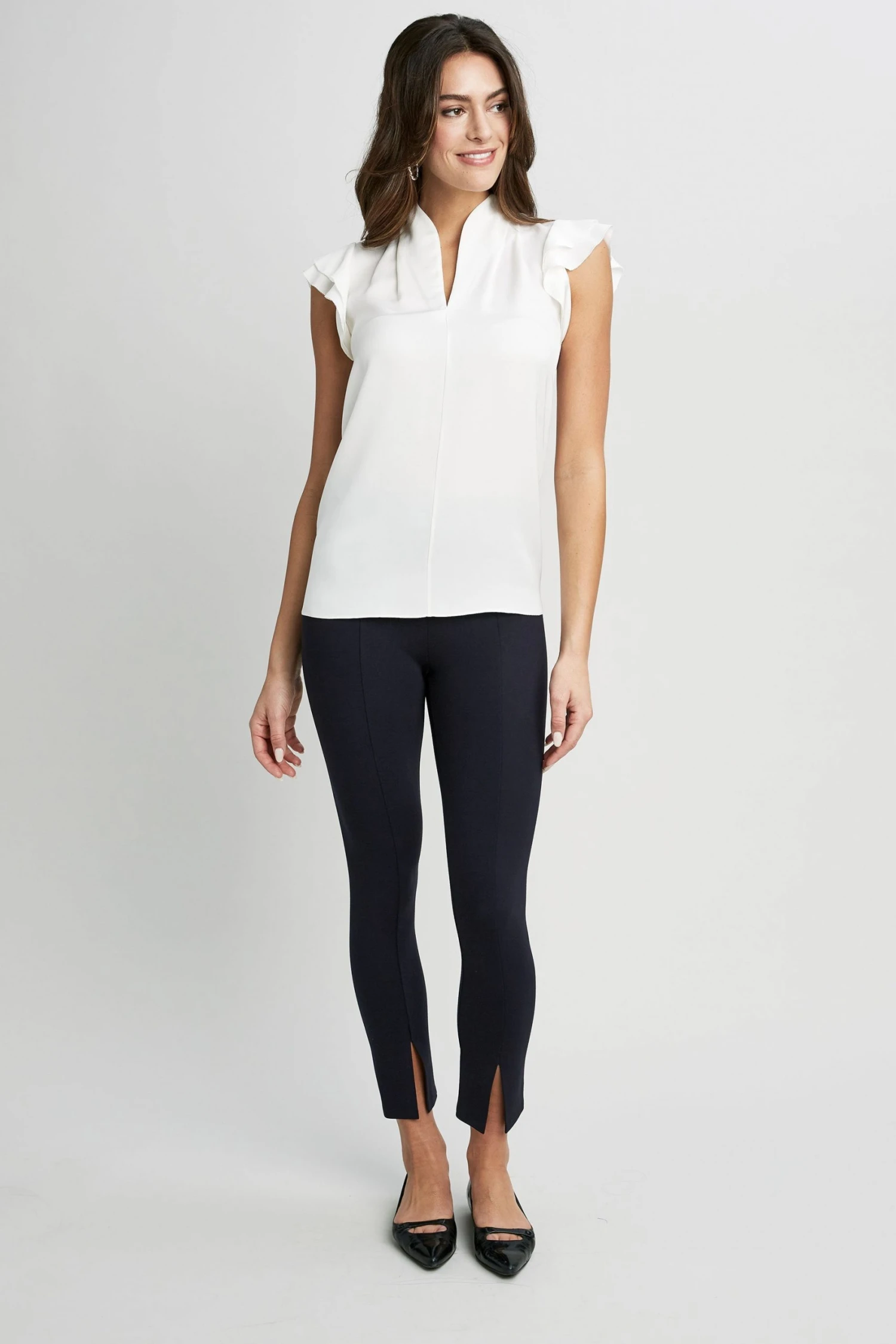 Elie Tahari Flutter Sleeve Shirt 5 Elie Tahari Flutter Sleeve Shirt