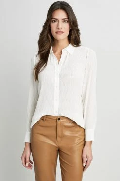 Elie Tahari Tops Pleated Shirt