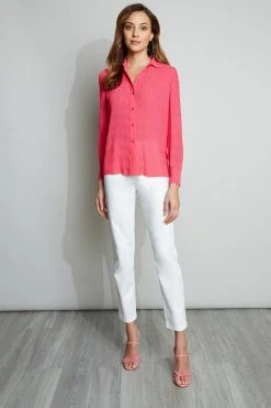 Elie Tahari Tops Pleated Shirt