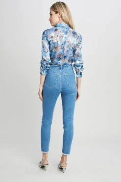 Elie Tahari Embroidered Jean Pants