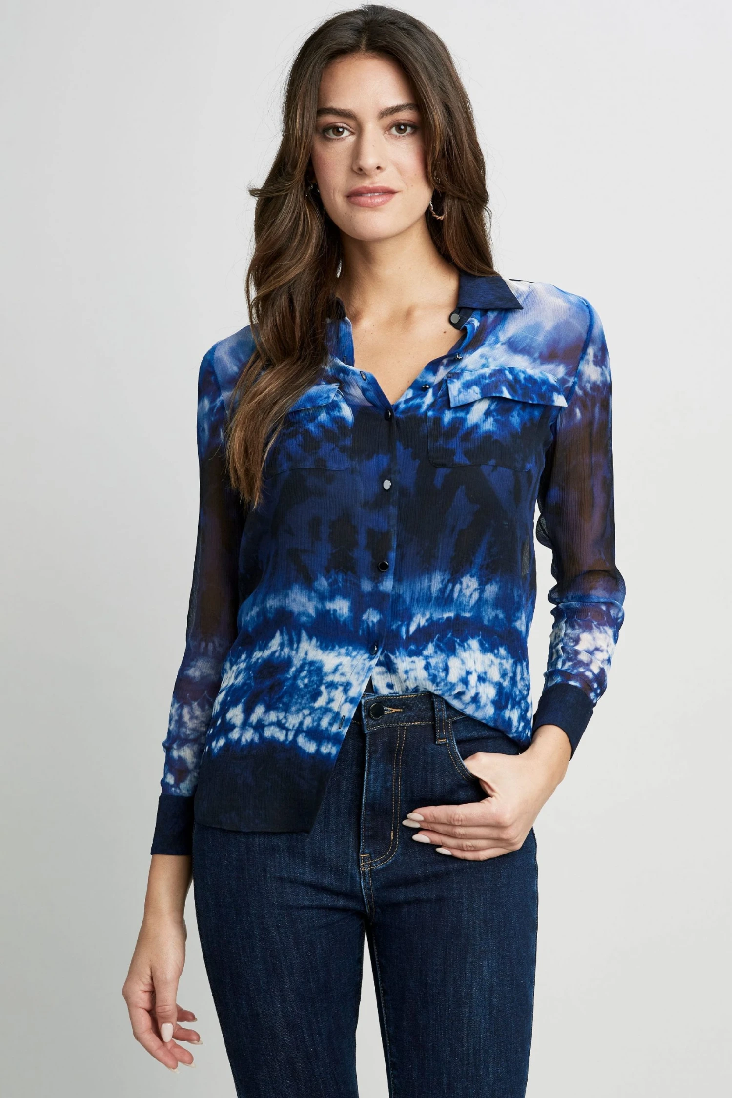Elie Tahari Shibori Utility Shirt 6 Elie Tahari Shibori Utility Shirt