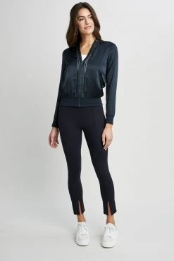 Elie Tahari Jackets & Blazers Silk Satin Bomber Jacket