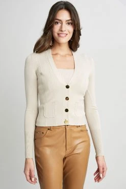 Elie Tahari Sweaters Ribbed Cardigan