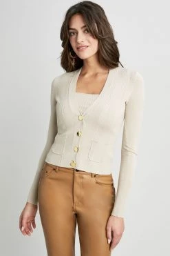 Elie Tahari Sweaters Ribbed Cardigan 10 Elie Tahari Sweaters Ribbed Cardigan