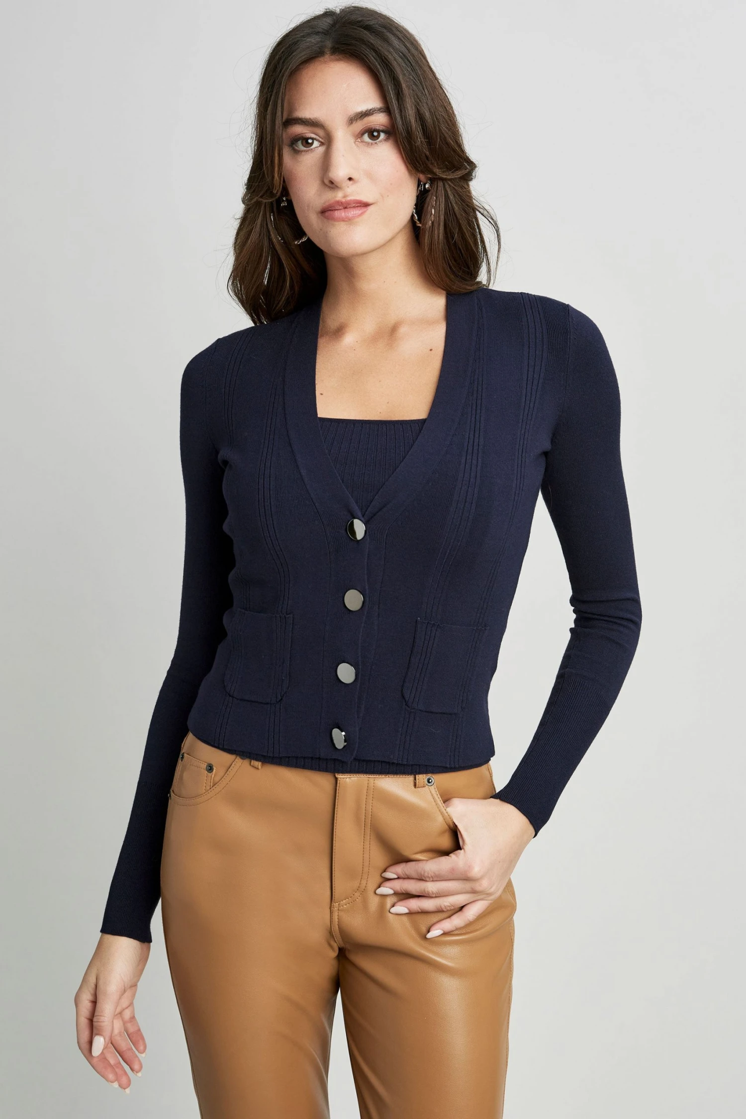 Elie Tahari Ribbed Cardigan 3 Elie Tahari Ribbed Cardigan