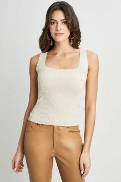 Elie Tahari Sweaters Rib Detail Sweater Tank