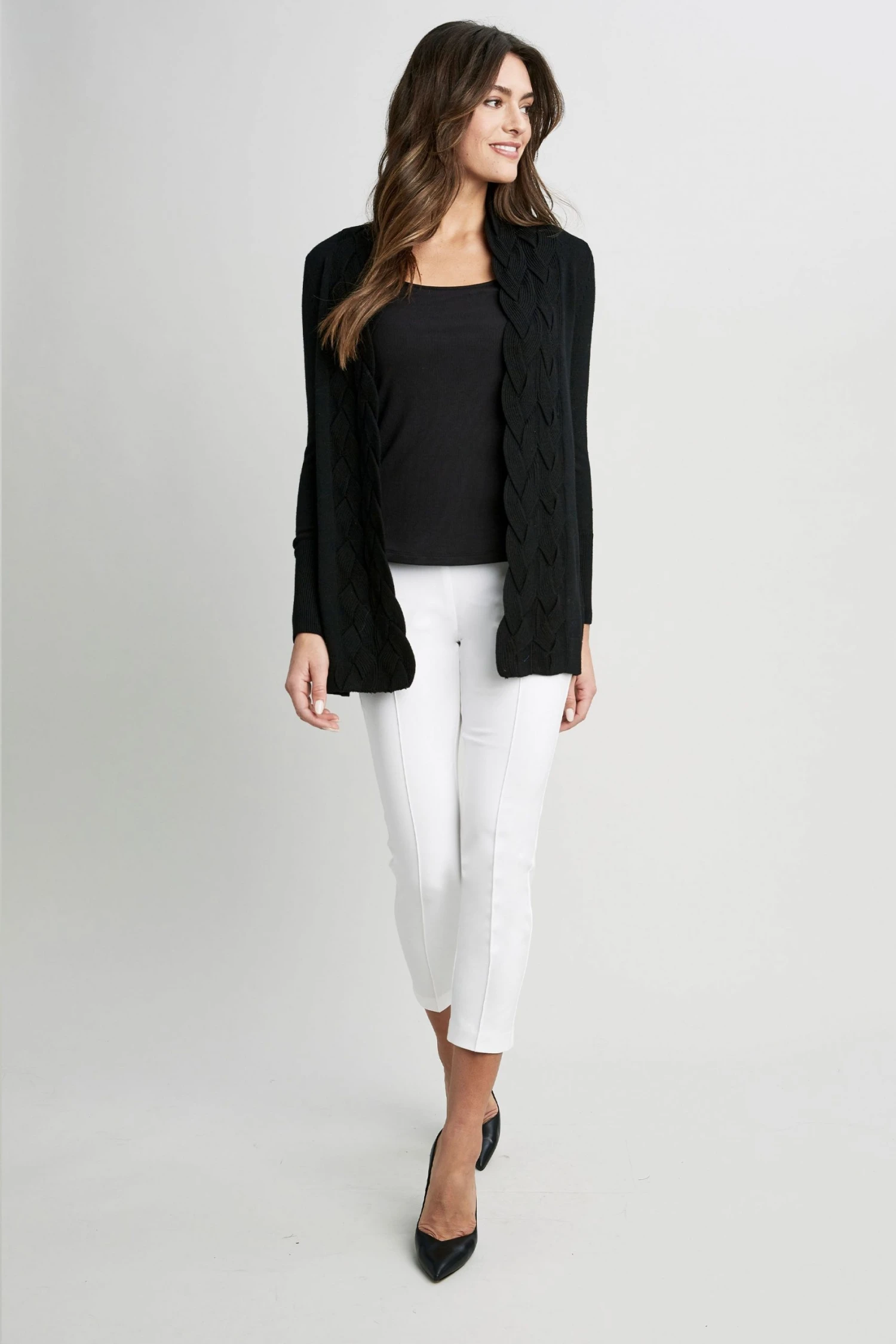 Elie Tahari Cable Cardigan Sweaters 4 Elie Tahari Cable Cardigan Sweaters