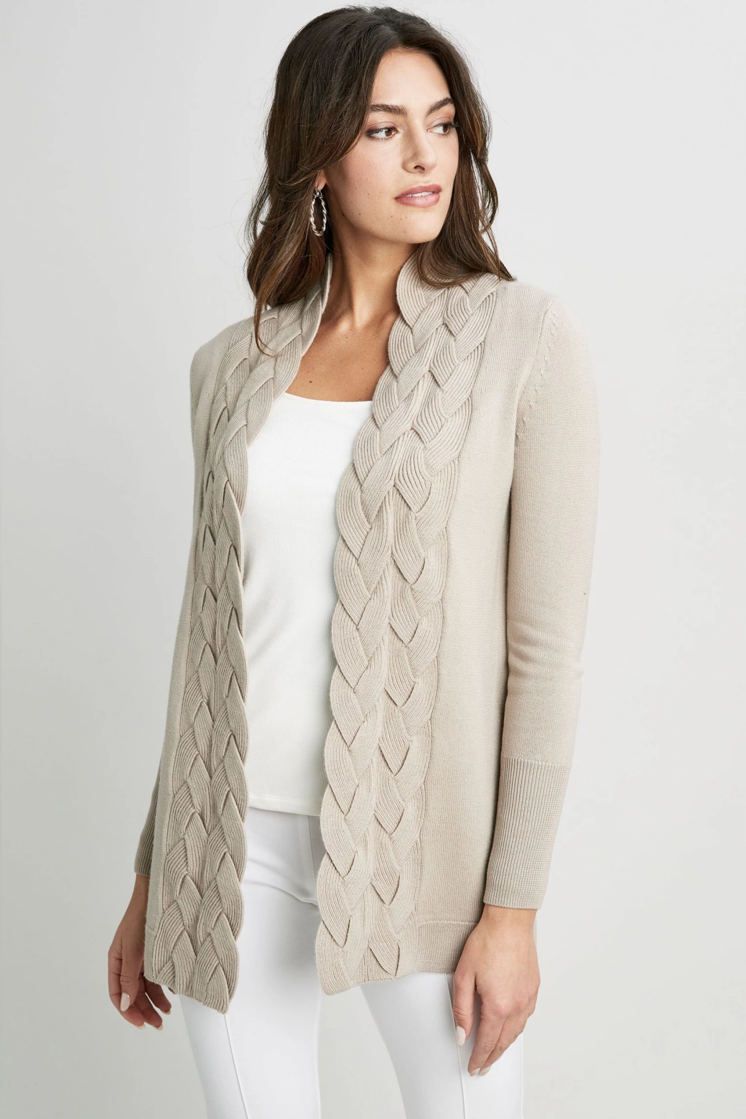 Elie Tahari Sweaters Cable Cardigan 5 Elie Tahari Sweaters Cable Cardigan