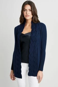 Elie Tahari Cable Cardigan 10 Elie Tahari Cable Cardigan