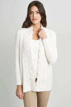Elie Tahari Cable Cardigan Sweaters