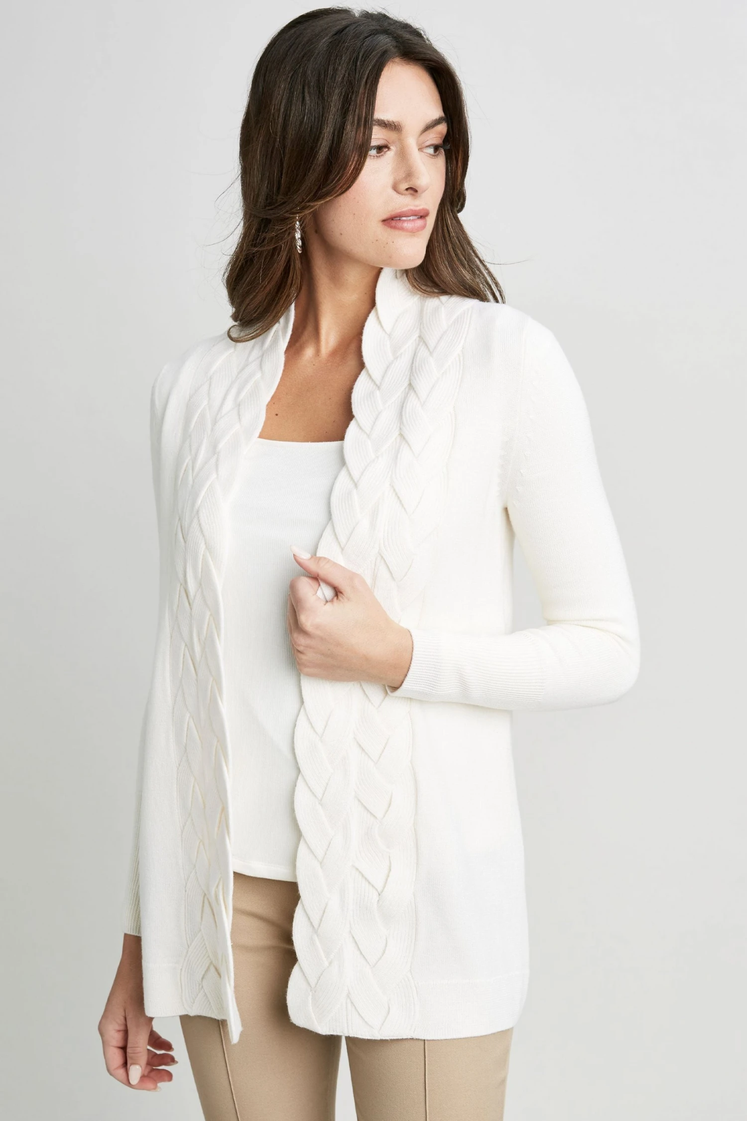 Elie Tahari Cable Cardigan Sweaters 6 Elie Tahari Cable Cardigan Sweaters
