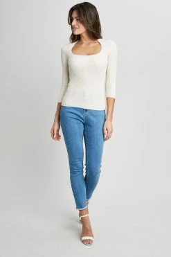 Elie Tahari Silk/Cashmere Contour Sweater Sweaters