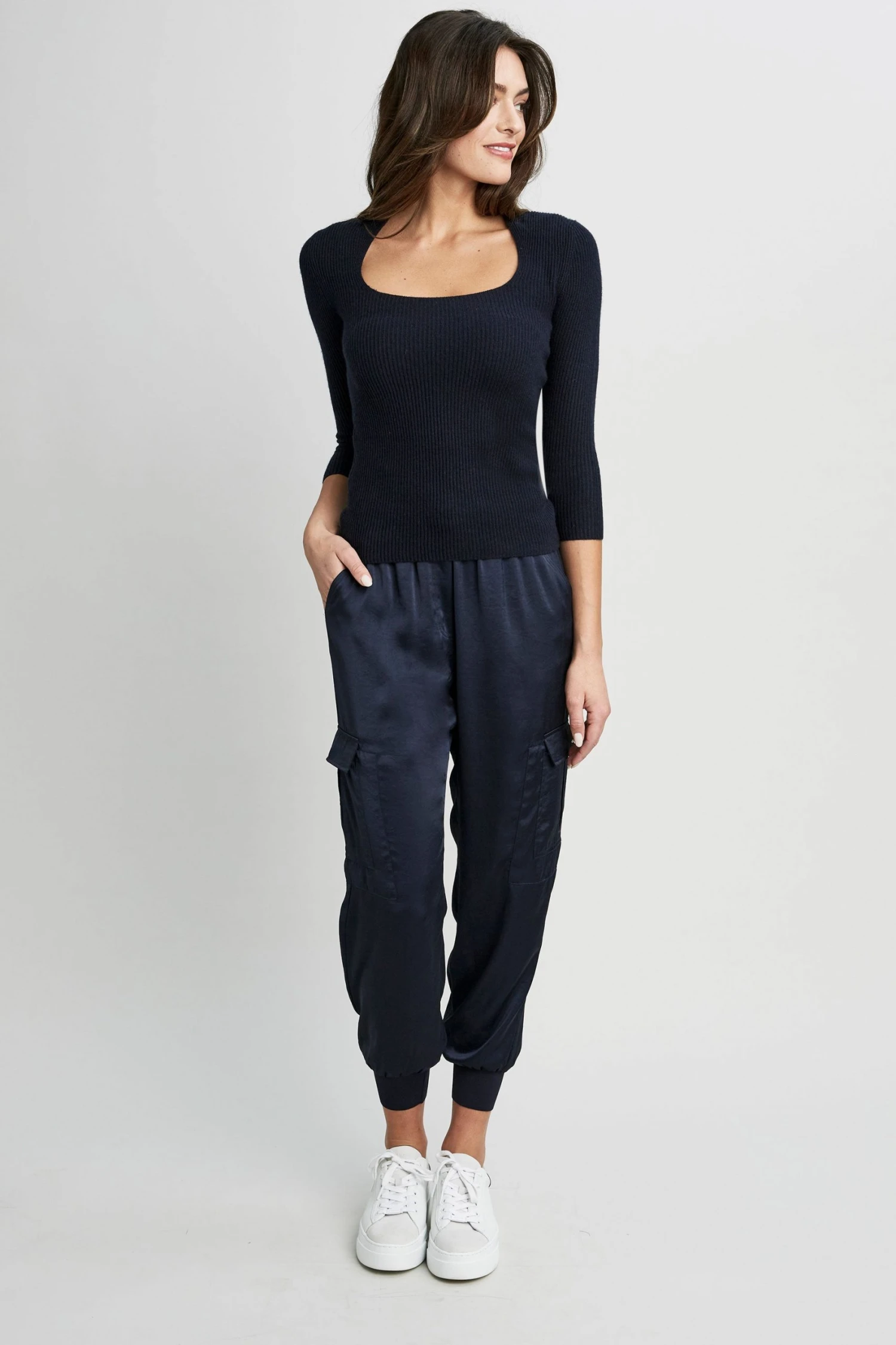 Elie Tahari Sweaters Silk/Cashmere Contour Sweater 4 Elie Tahari Sweaters Silk/Cashmere Contour Sweater