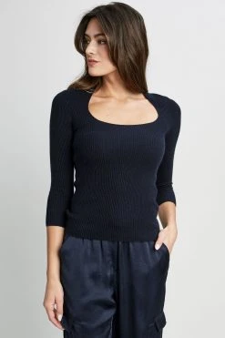 Elie Tahari Sweaters Silk/Cashmere Contour Sweater 9 Elie Tahari Sweaters Silk/Cashmere Contour Sweater