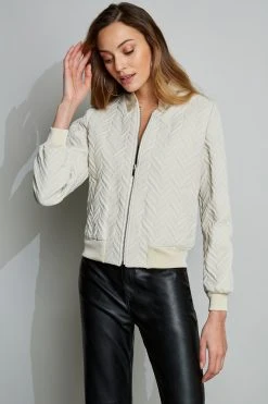Elie Tahari Jackets & Blazers Jacquard Bomber