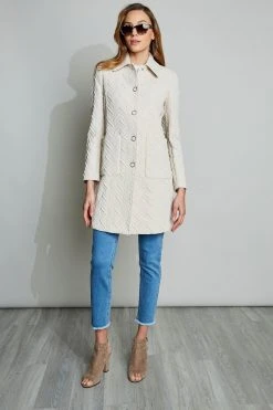 Elie Tahari Suits Jacquard Topper