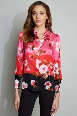 Elie Tahari Ombre Primrose Shirt Tops