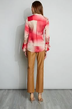 Elie Tahari Tops Illusion Satin Shirt 11 Elie Tahari Tops Illusion Satin Shirt