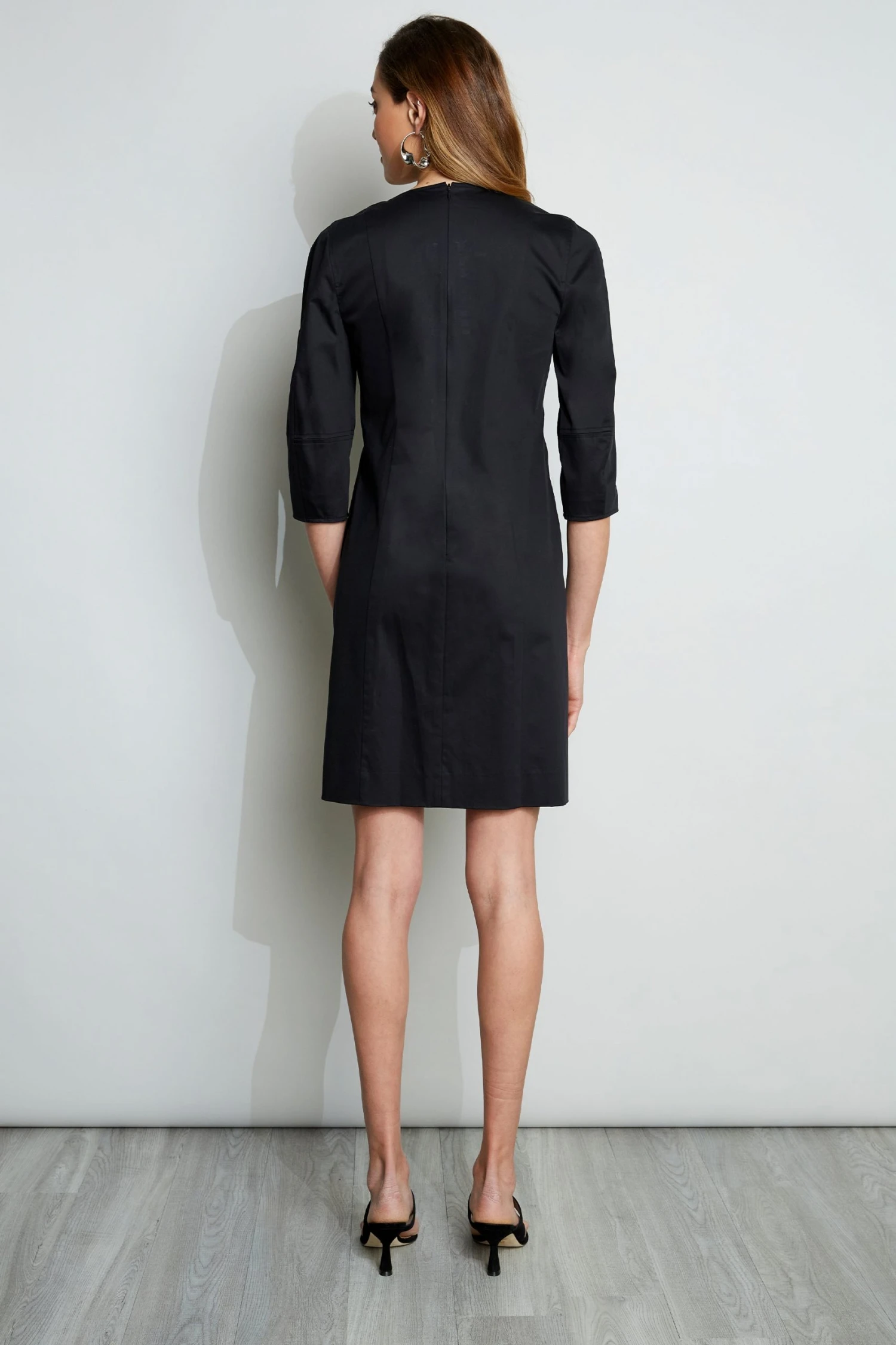 Elie Tahari Tie Up Poplin Dress 8 Elie Tahari Tie Up Poplin Dress