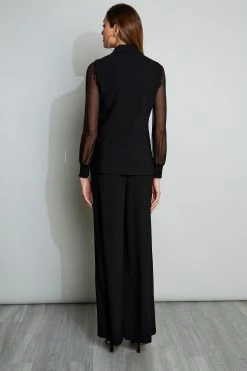 Elie Tahari Chiffon Sleeve Blazer