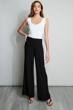 Elie Tahari Wide Leg Crepe Pant