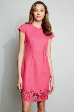 Elie Tahari Lasercut Dart Dress