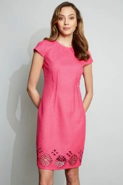 Elie Tahari Lasercut Dart Dress