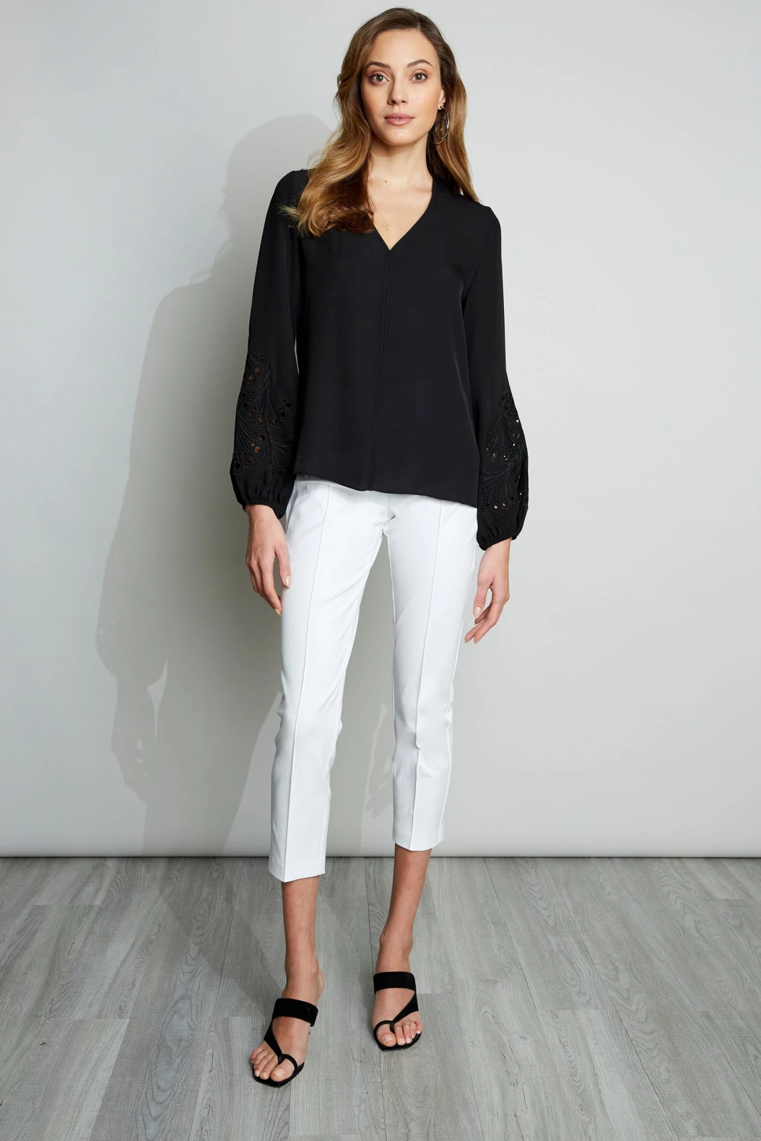 Elie Tahari Embroidered Long Sleeve Shirt 4 Elie Tahari Embroidered Long Sleeve Shirt
