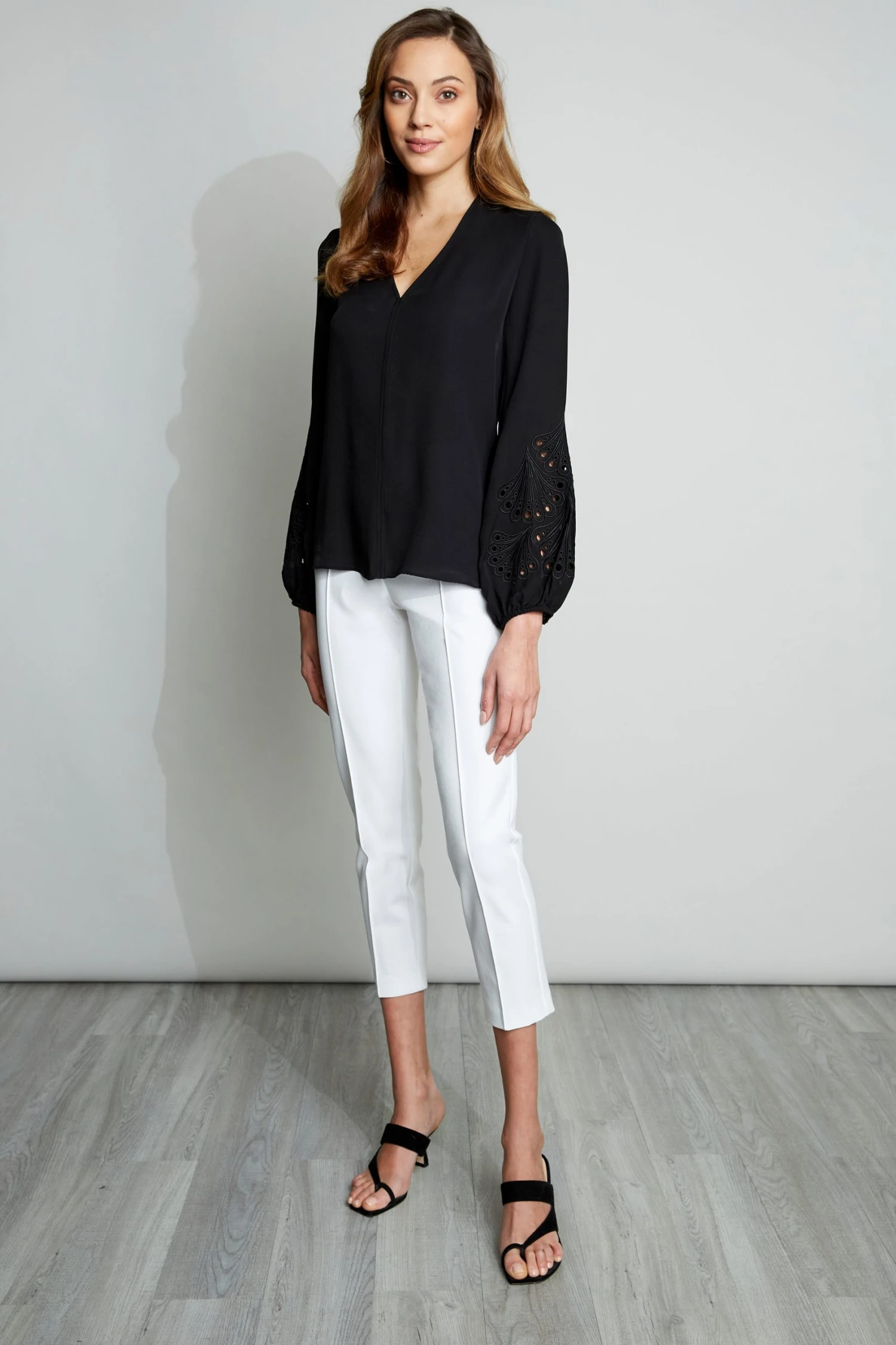 Elie Tahari Embroidered Long Sleeve Shirt 5 Elie Tahari Embroidered Long Sleeve Shirt