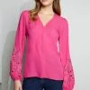 Elie Tahari Embroidered Long Sleeve Shirt 1 Elie Tahari Embroidered Long Sleeve Shirt