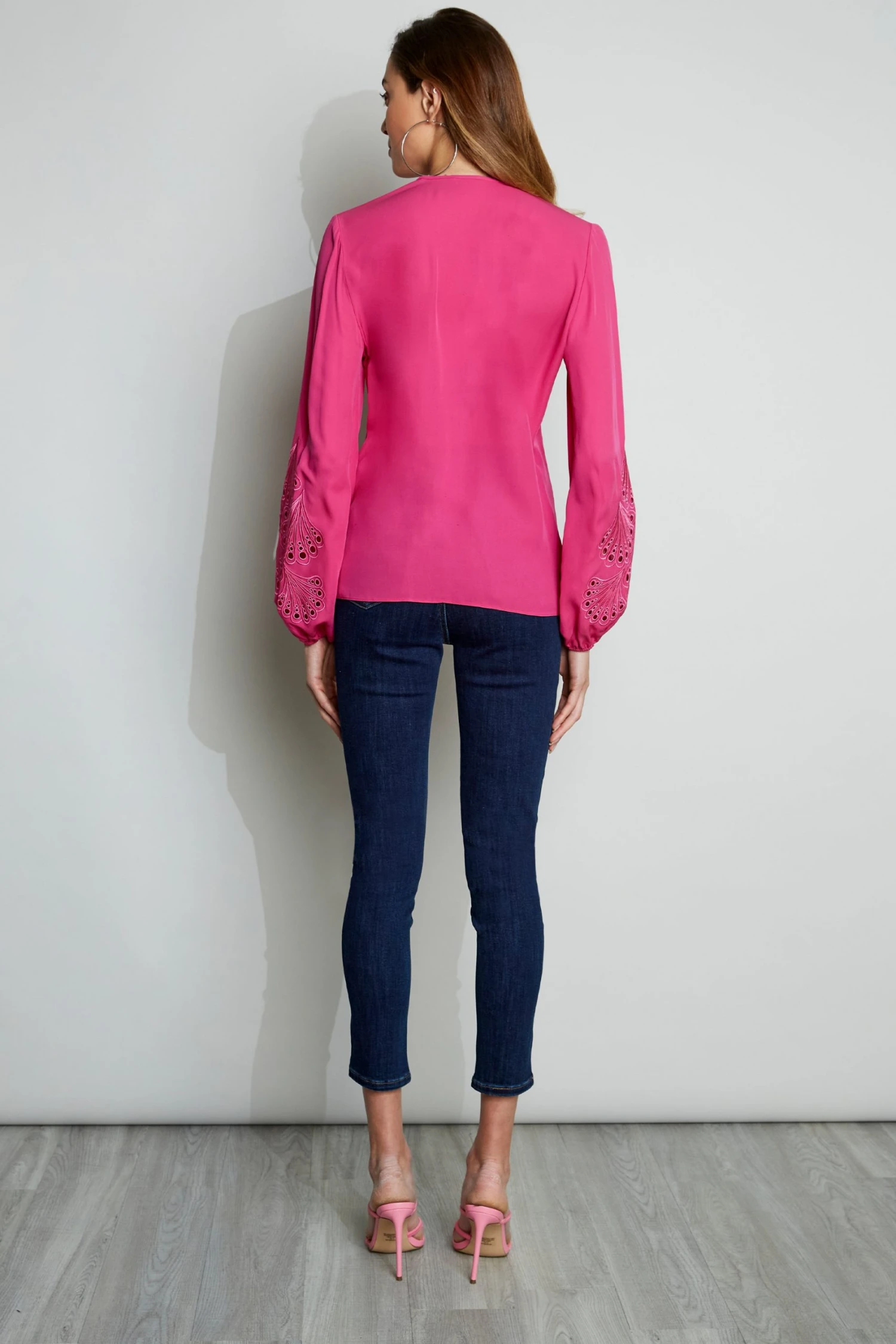 Elie Tahari Embroidered Long Sleeve Shirt 7 Elie Tahari Embroidered Long Sleeve Shirt