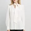 Elie Tahari Percy Tie Shirt Tops